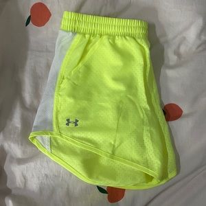 Neon Yellow UA shorts